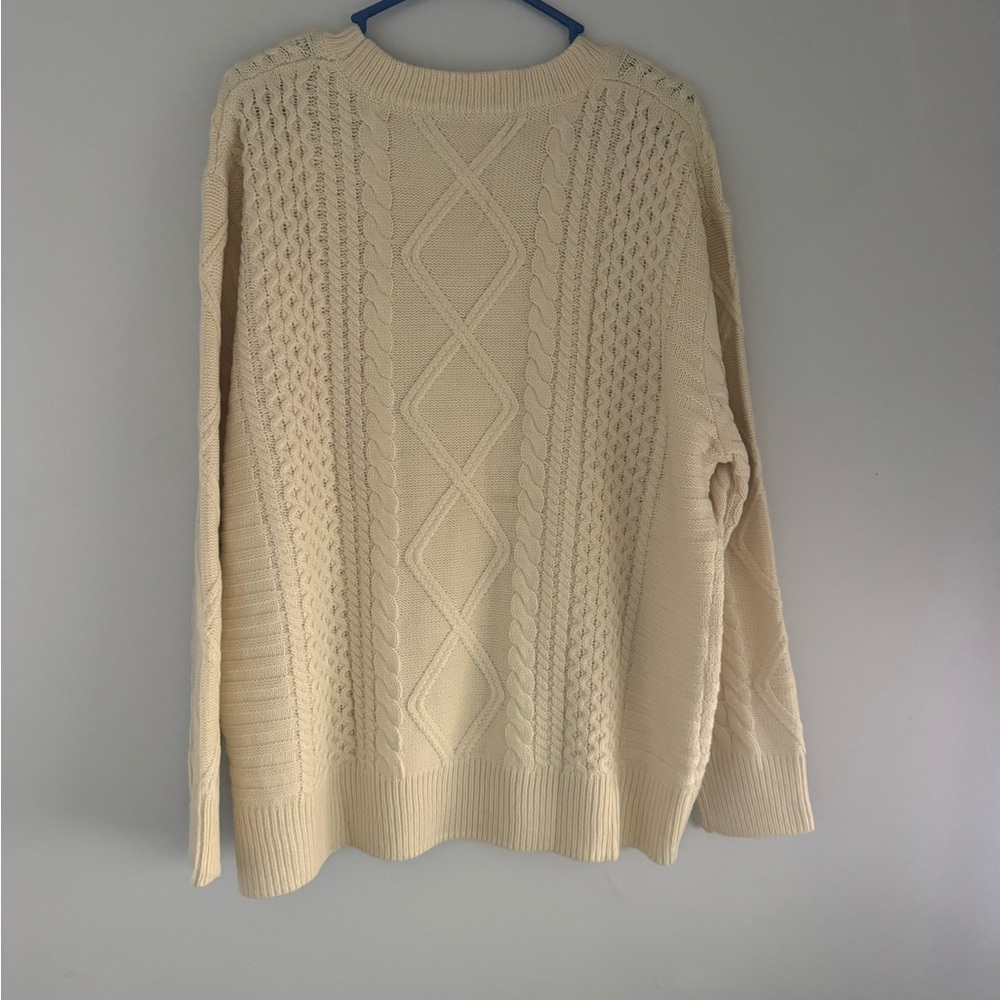 Cream Cable Knit Sweater